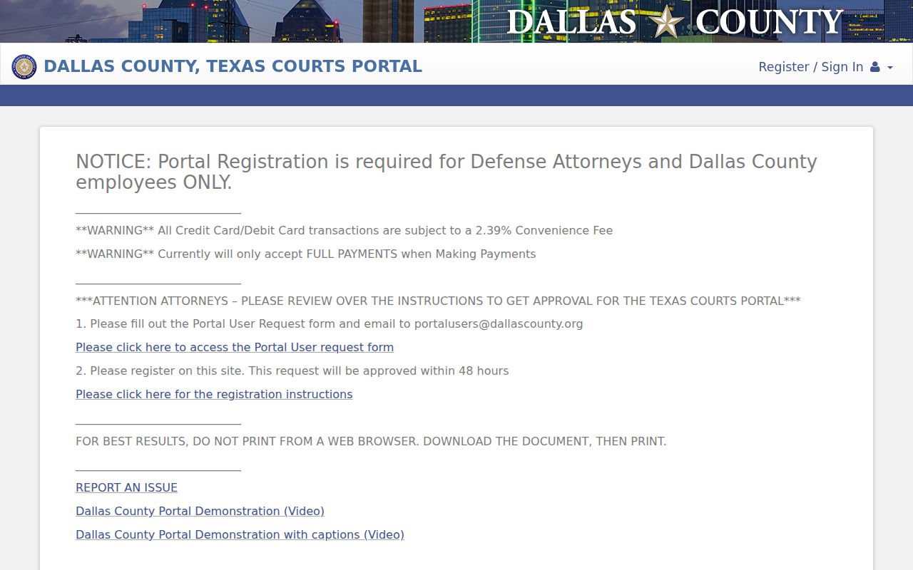 Mesquite residents directory Dallas County court portal