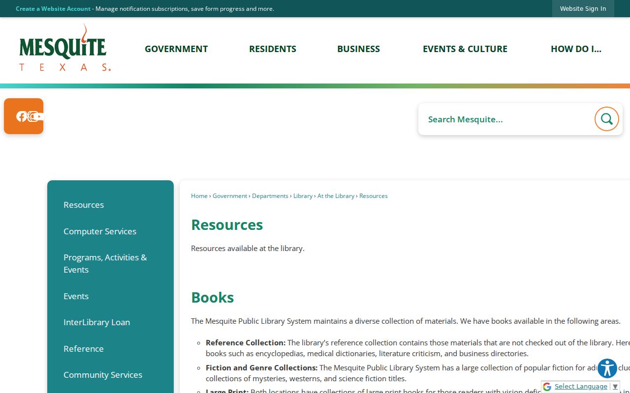 Mesquite residents directory library genealogy collection