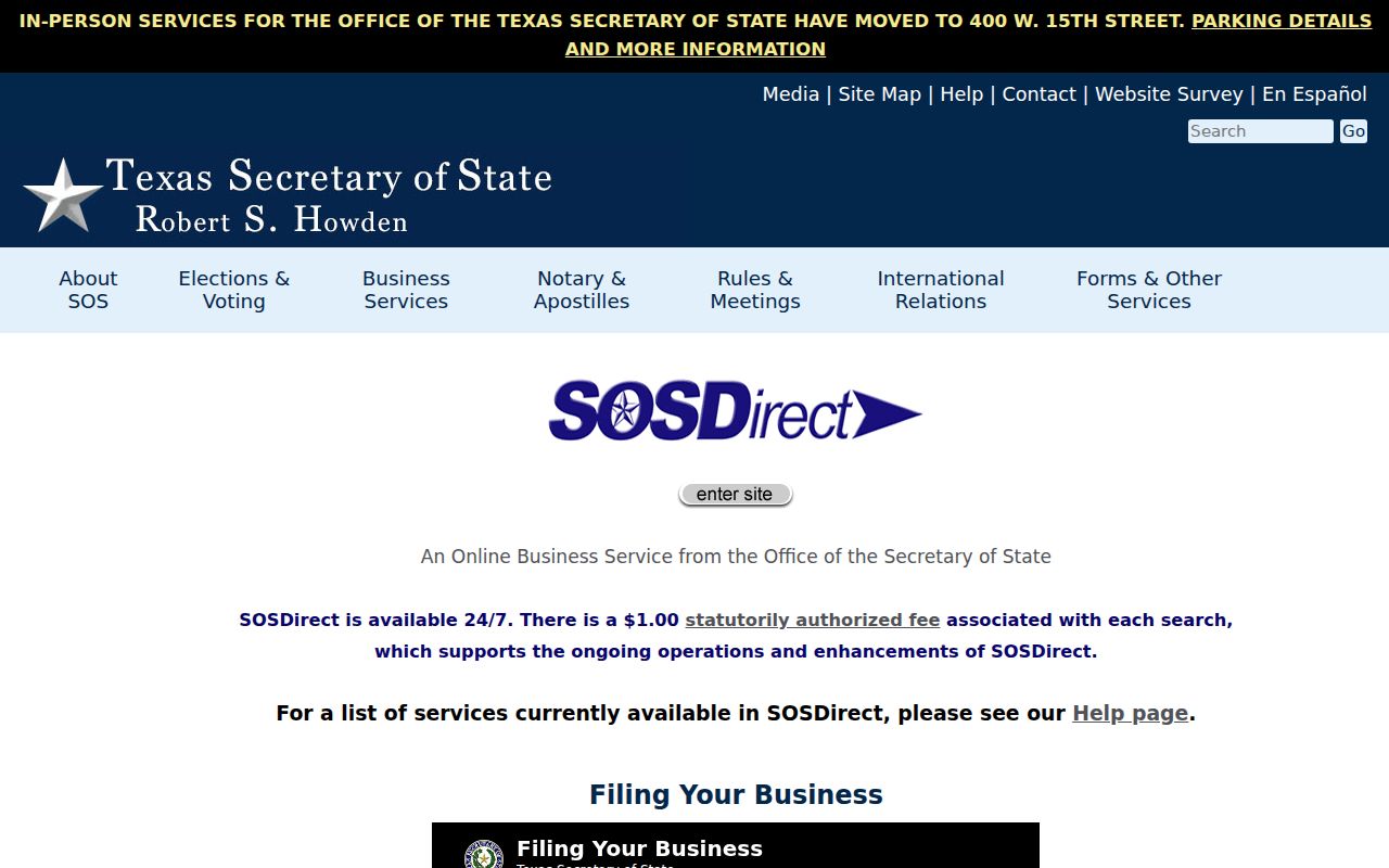 Mesquite residents directory SOSDirect business search