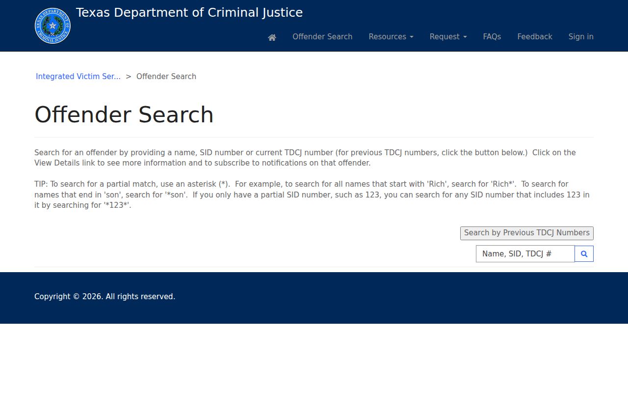 Mesquite residents directory TDCJ offender search